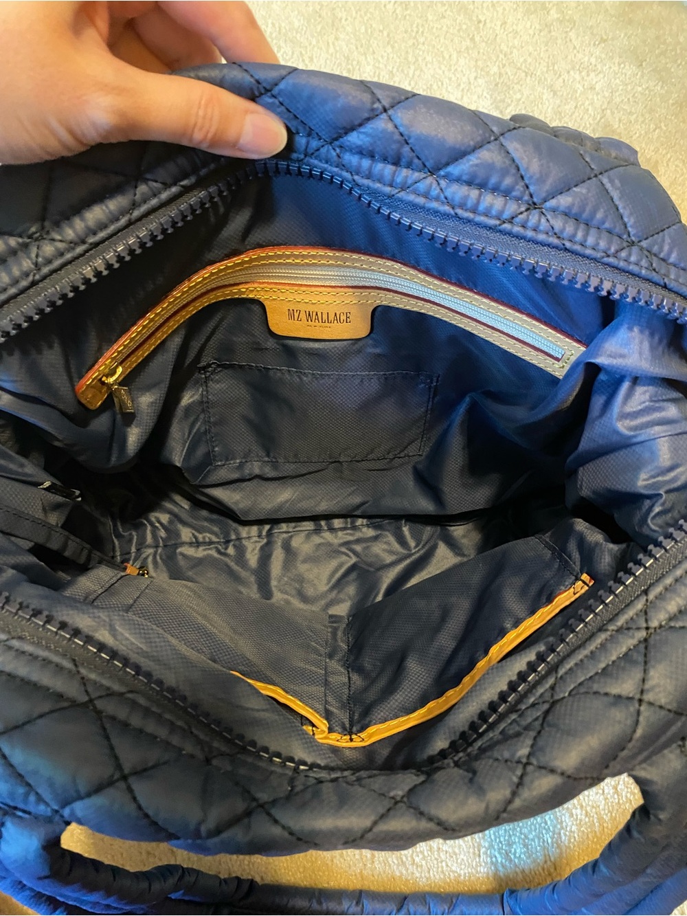 MZ Wallace Medium Sutton Navy/Black Colorblock Original - Picture 6 of 11